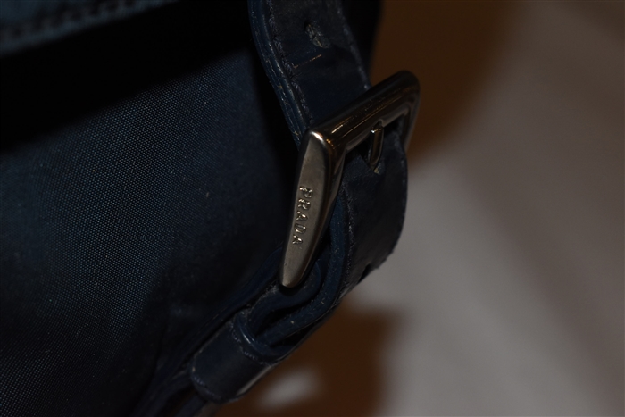 Navy Prada Shoulder Bag, size S