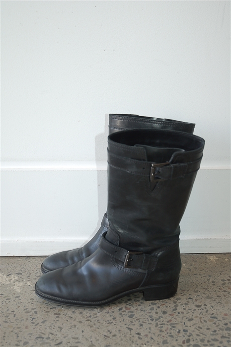 Black Leather Tod's Boots, size 6.5