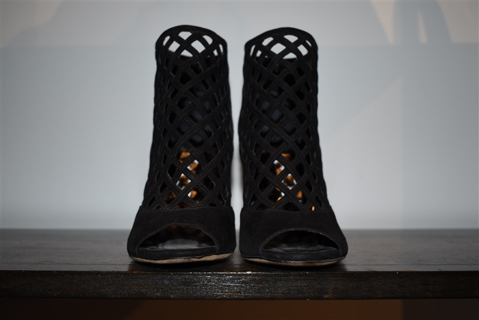 Black Suede Jimmy Choo Booties, size 7.5