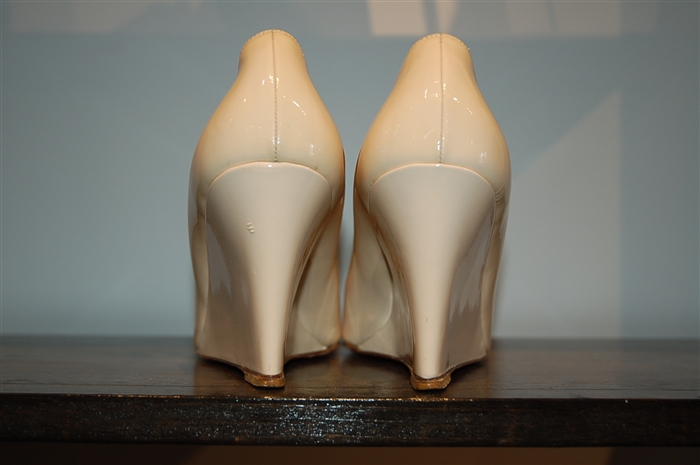 Cream Christian Louboutin Wedge, size 10.5