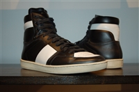 Black & White Saint Laurent High-Top Sneakers, size 7