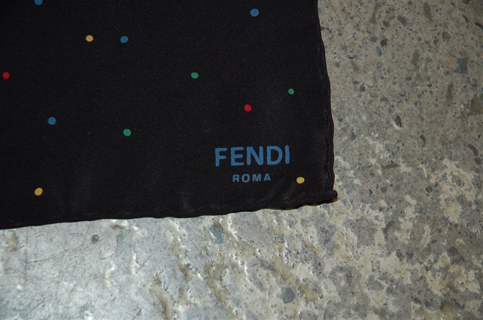 Print Fendi Silk Scarf, size O/S