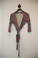 Geometric Diane von Furstenberg Wrap Top, size 8