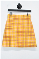 Yellow Check Gucci Mini Skirt, size 4
