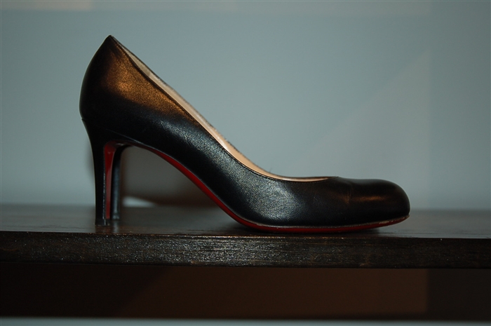 Black Leather Christian Louboutin Pumps, size 7