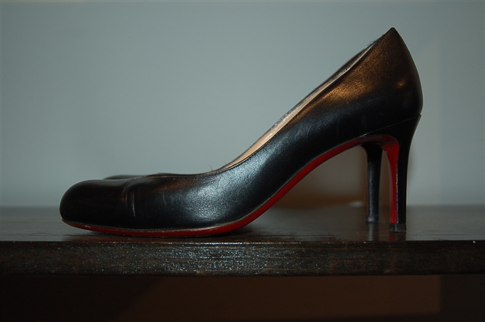 Black Leather Christian Louboutin Pumps, size 7