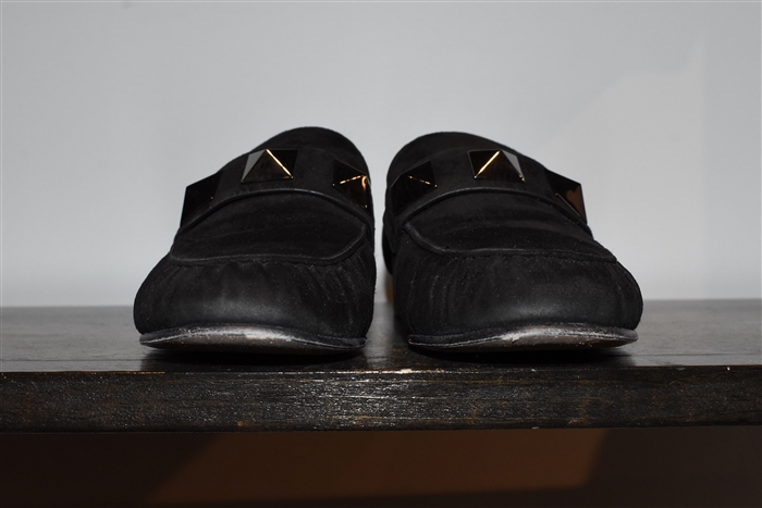 Black Suede Valentino Loafer, size 7.5