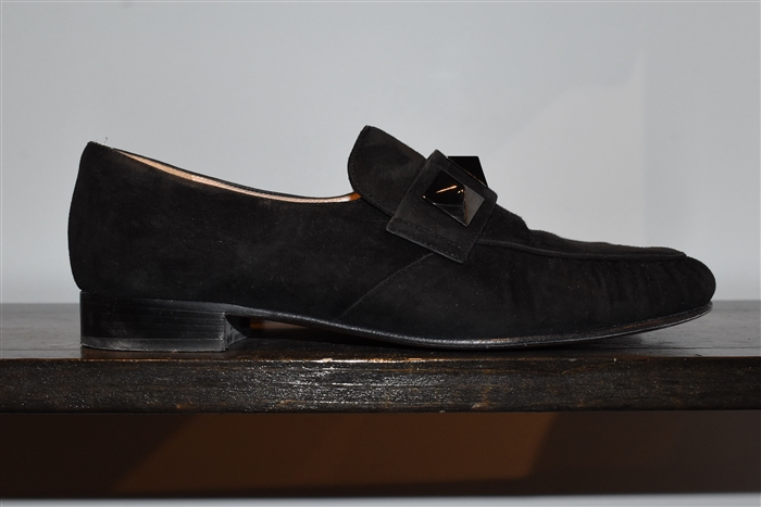 Black Suede Valentino Loafer, size 7.5