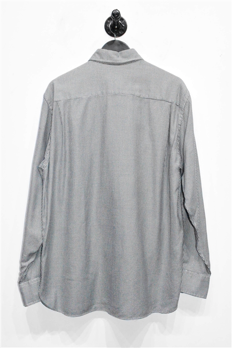 Houndstooth Giorgio Armani Button Shirt, size L