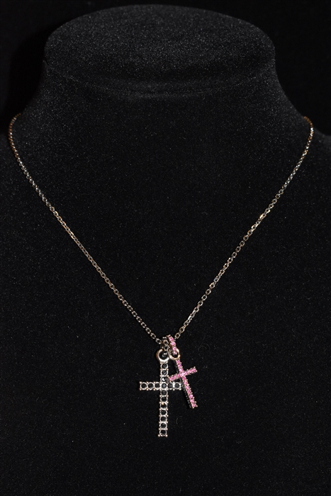 Dark Silver Swarovski Necklace, size O/S