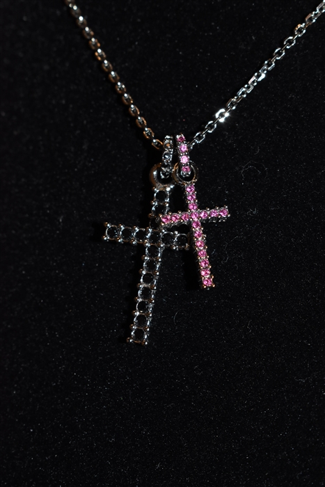 Dark Silver Swarovski Necklace, size O/S