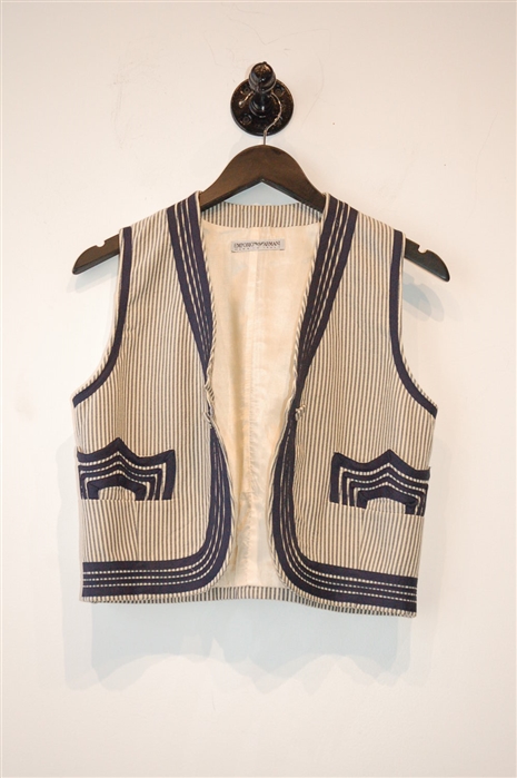 Blue Stripe Emporio Armani Vest, size 8