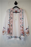 Bright White Johnny Was Kimono Top, size M