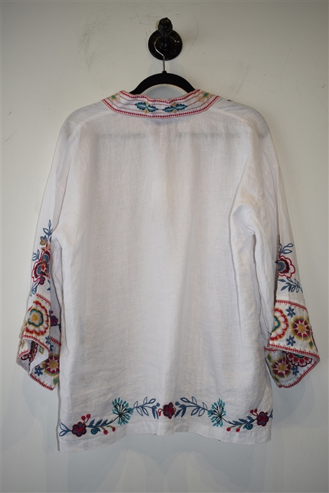 Bright White Johnny Was Kimono Top, size M