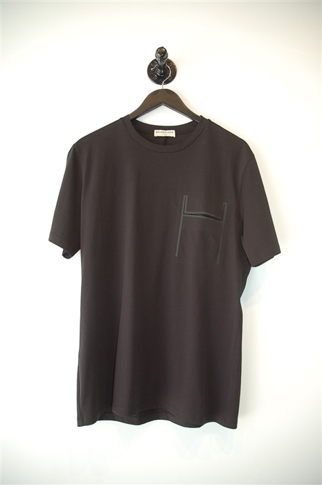 Basic Black Balenciaga T-Shirt, size L