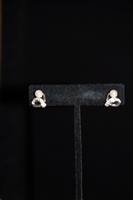 Rhodium Nina Ricci Earrings, size O/S
