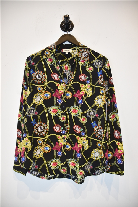 Print L'Agence Silk Shirt, size XS