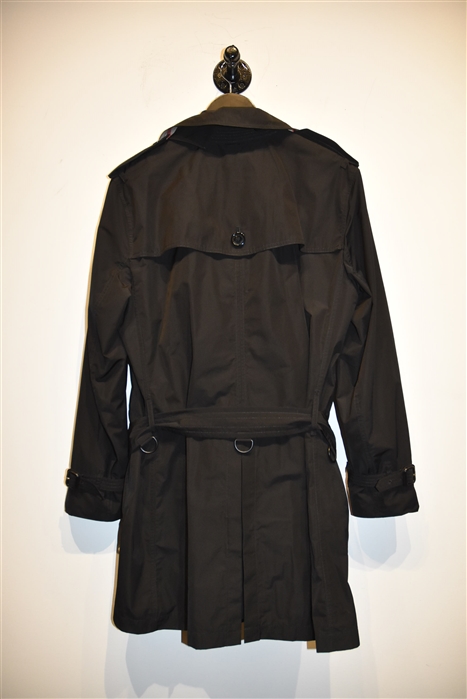 Basic Black Burberry Trench Coat, size M
