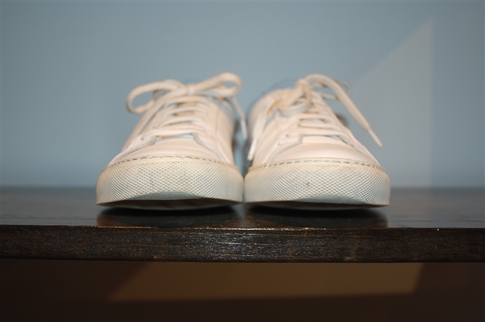 Bright White Common Projects Sneaker, size 8
