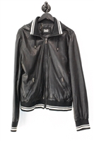 Black Leather D&G - Dolce & Gabbana Leather Jacket, size L