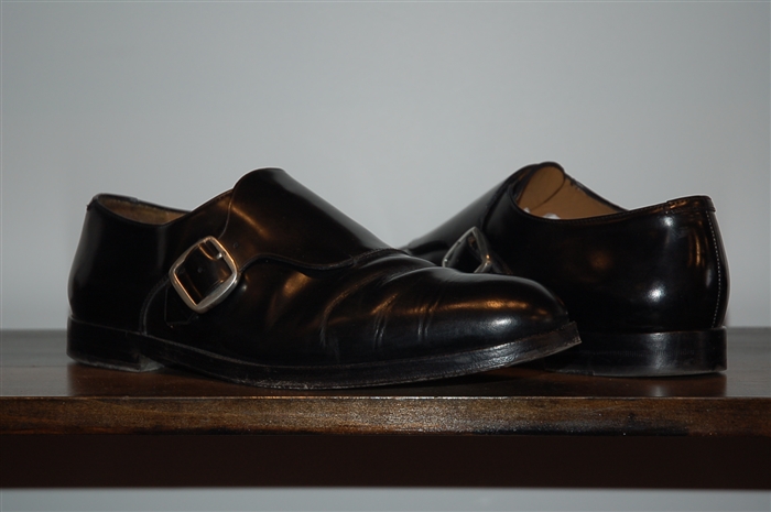 Black Leather Jimmy Choo Monkstrap, size 13
