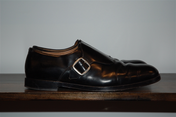 Black Leather Jimmy Choo Monkstrap, size 13