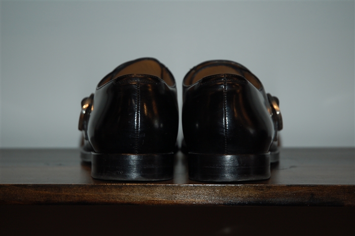 Black Leather Jimmy Choo Monkstrap, size 13