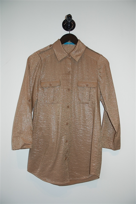 Powdered Cocoa Alice + Olivia Button Shirt, size XS