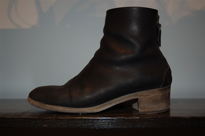 Black Leather Marsell Boots, size 9.5