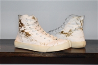 White & Gold Maison Margiela High-Top Sneaker, size 5.5
