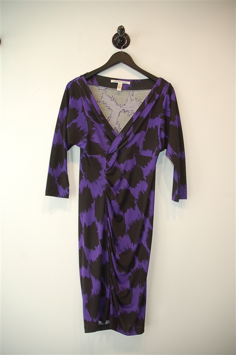 Purple & Black Diane von Furstenberg Sheath Dress, size 8