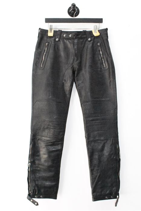 Black Leather Belstaff Leather Trousers, size 32