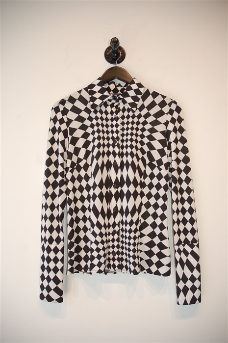 White & Black Maje Shirt, size S
