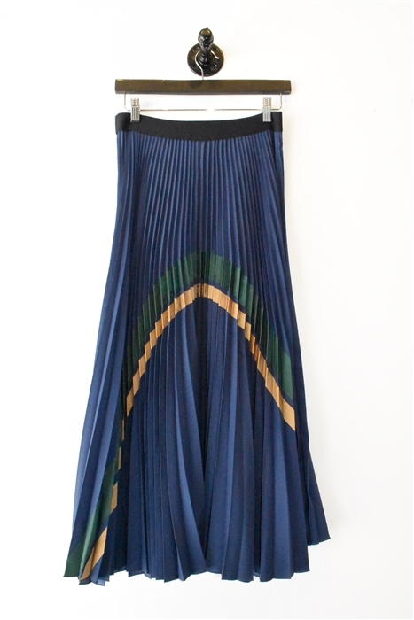 Navy Seventy Pleated Skirt, size 6