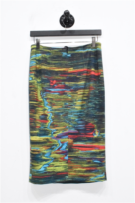 Abstract Print Akris - Punto Pencil Skirt, size 6