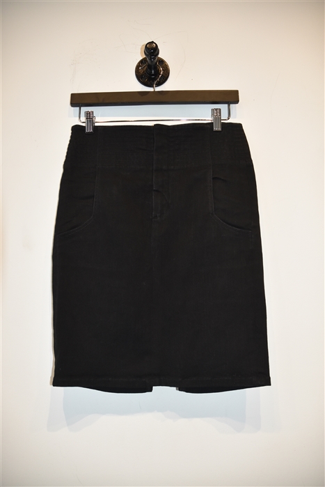 Basic Black Helmut Lang Denim Skirt, size 8