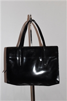 Black Leather Prada Handbag, size S