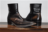 Black Leather Acne Studios Ankle Boot, size 12