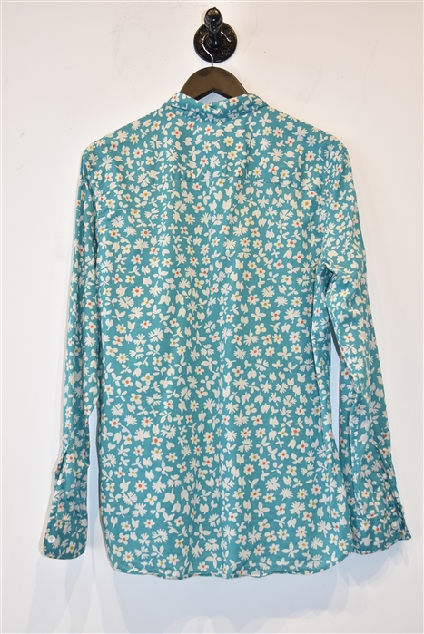 Floral Burberry Button Shirt, size L