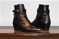 Black Leather Saint Laurent Ankle Boots, size 6