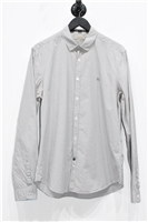 Gray Check Burberry Button Shirt, size L