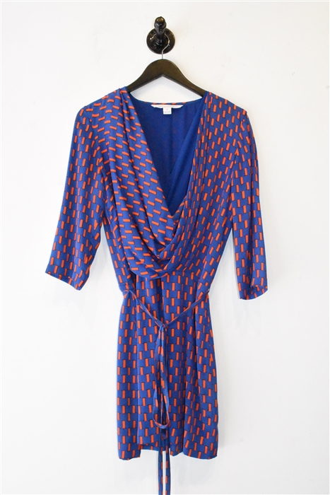 Geometric Diane von Furstenberg Wrap Dress, size 10