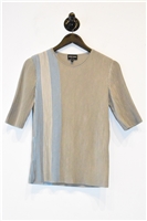 Taupe Giorgio Armani Short-Sleeved Top, size 8