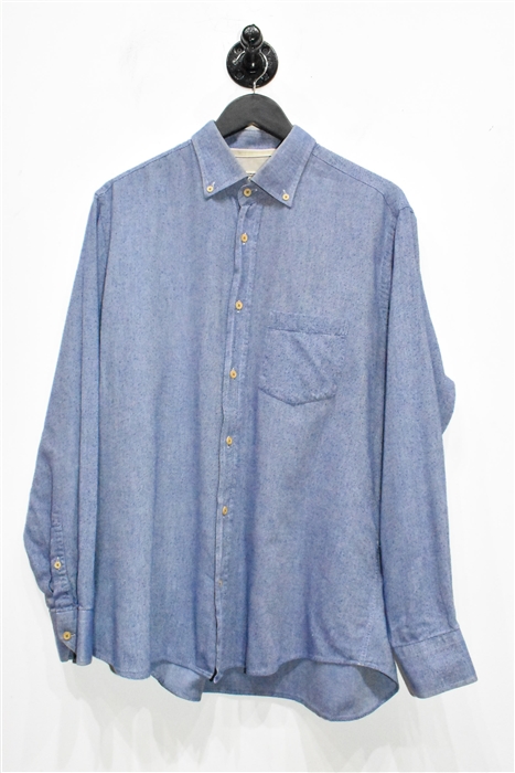 Deep Blue Maurizio Baldassari Button Shirt, size 2XL