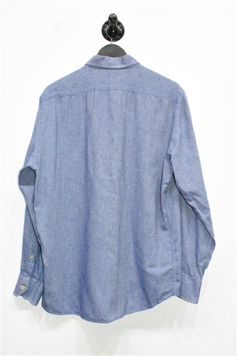 Deep Blue Maurizio Baldassari Button Shirt, size 2XL