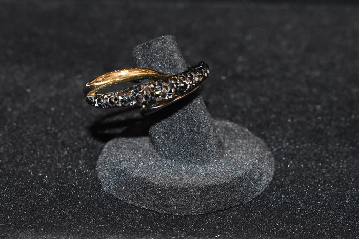 Gold Swarovski Ring, size O/S