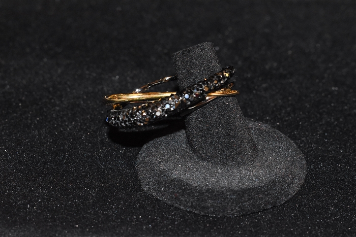 Gold Swarovski Ring, size O/S