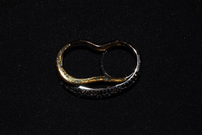 Gold Swarovski Ring, size O/S