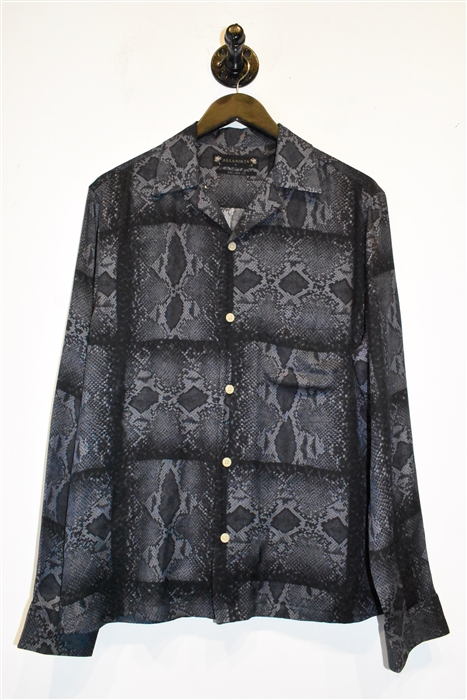 Snakeskin All Saints Button Shirt, size S