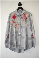 Gray Check Johnny Was Button Shirt, size L